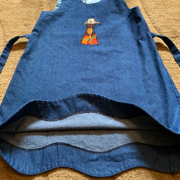 Imani Pamoja Should Tie & Scalloped Hem Denim Dress - NWOT - Picture 3 of 4